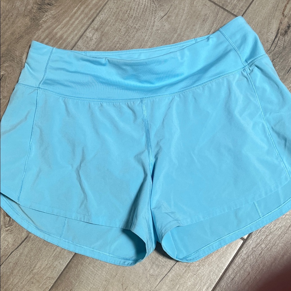 lululemon athletica Sky Blue Athletic Shorts with Smooth Waistband